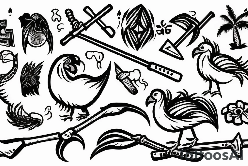 Dodo Bird with a pickaxe tattoo idea