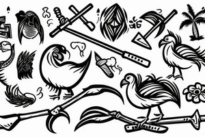 Dodo Bird with a pickaxe tattoo idea