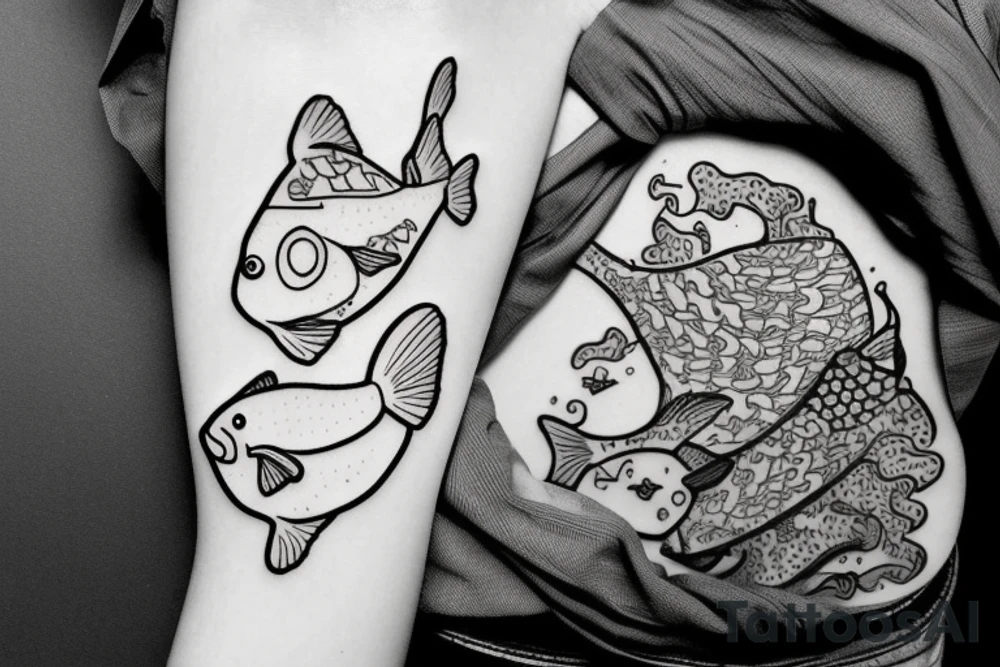 Goldfish with a top hat tattoo idea