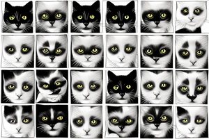 Black cat with a dog crying tattoo idea