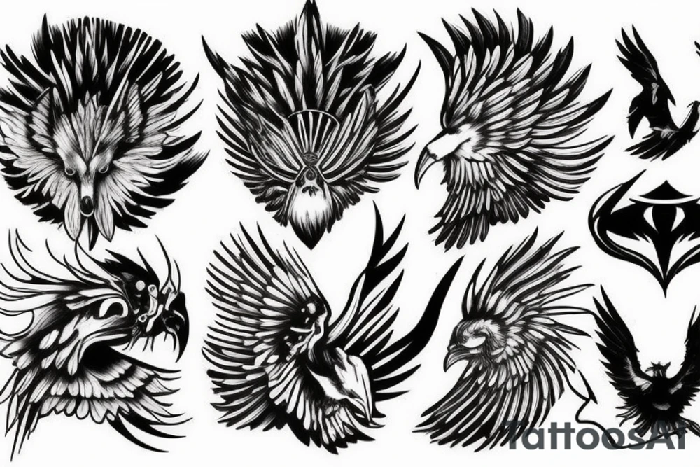 Royal hawk tattoo idea