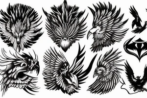 Royal hawk tattoo idea