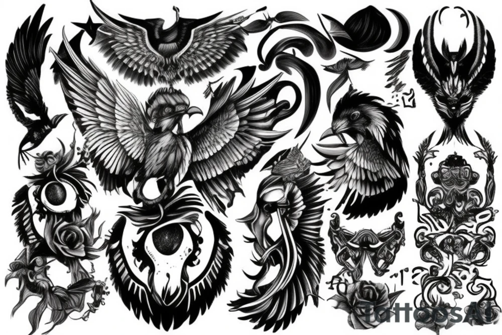 Royal hawk tattoo idea