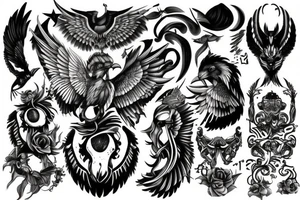 Royal hawk tattoo idea