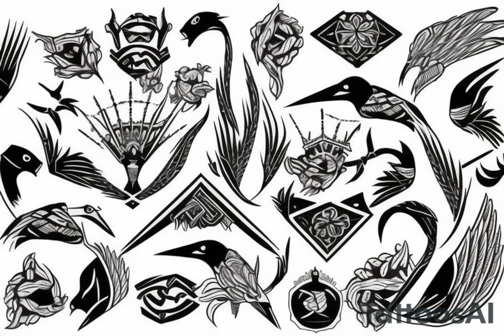 Royal hawk tattoo idea
