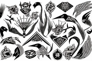 Royal hawk tattoo idea