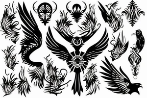Royal hawk tattoo idea