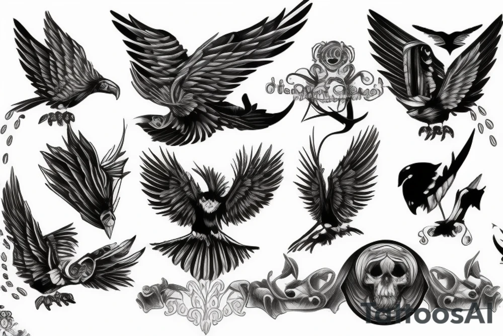 Royal hawk tattoo idea