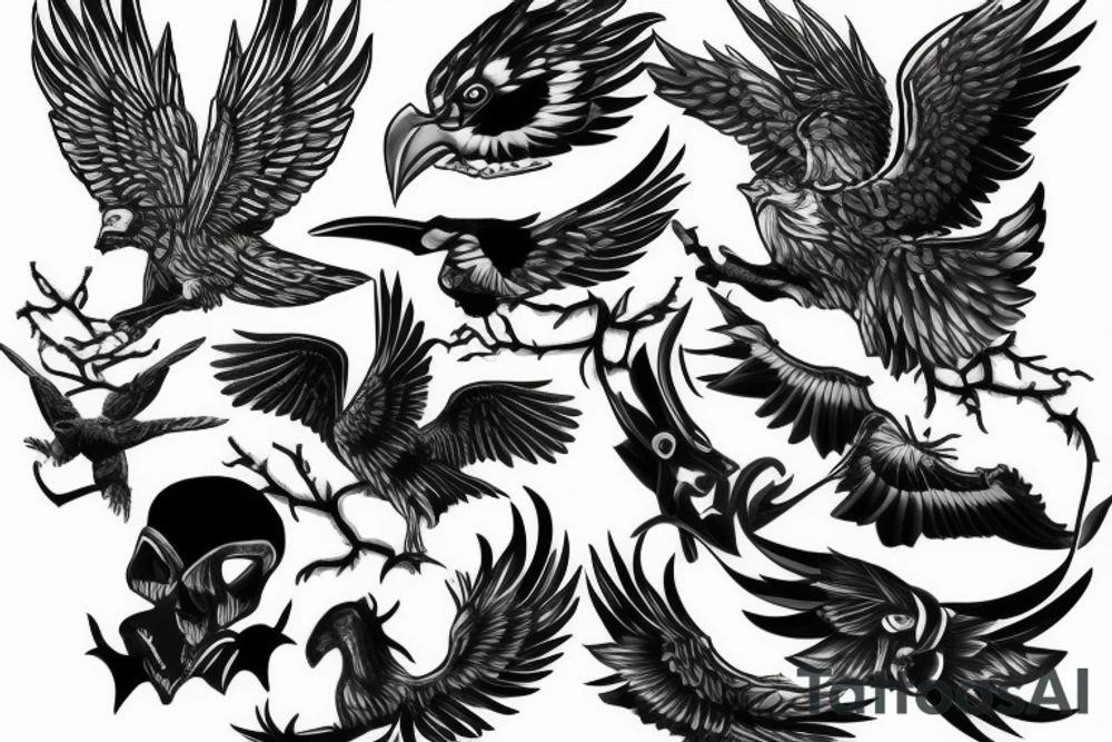 Royal hawk tattoo idea