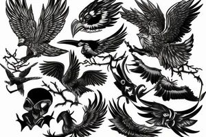 Royal hawk tattoo idea