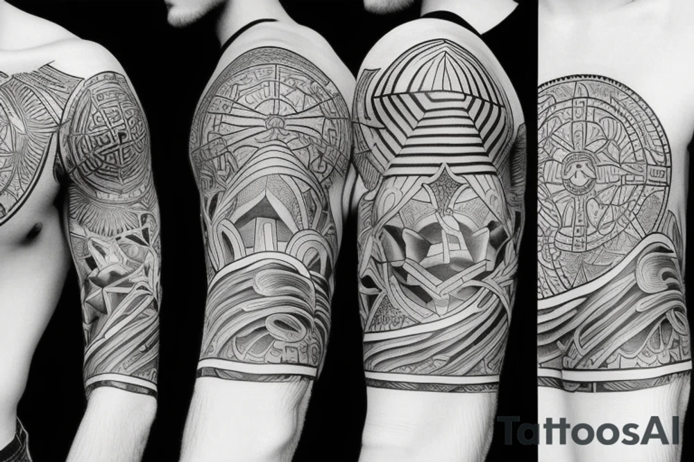 The combination of strength power faith alone tattoo idea