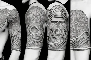 The combination of strength power faith alone tattoo idea