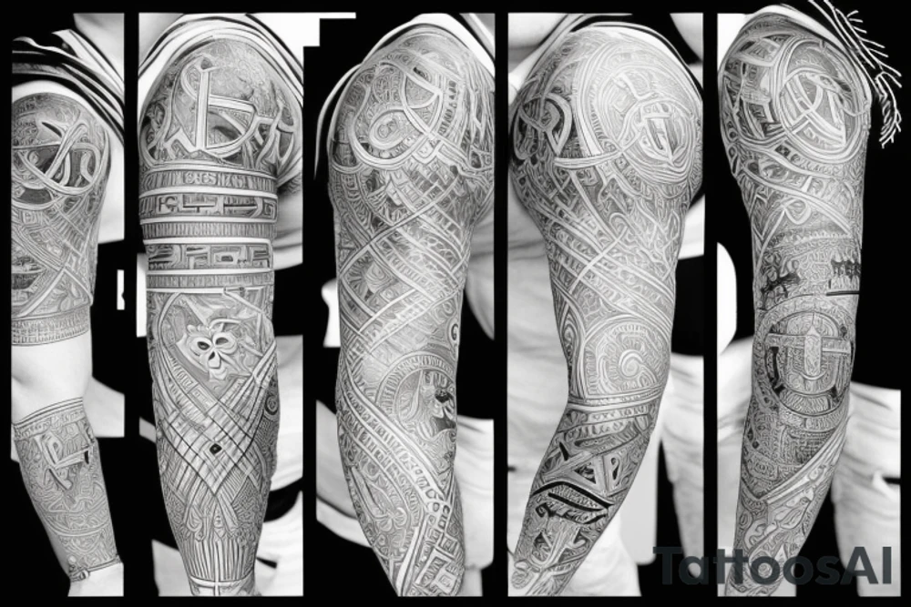 The combination of strength power faith alone tattoo idea