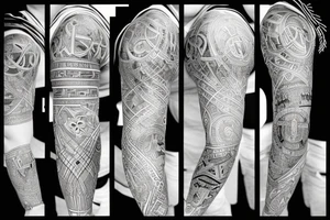 The combination of strength power faith alone tattoo idea