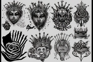 born sinner crown tattoo idea