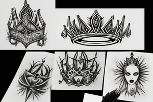 born sinner crown tattoo idea
