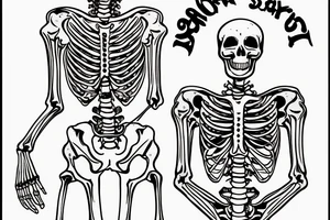 Skeleton taking a picture of another skeleton tattoo idea