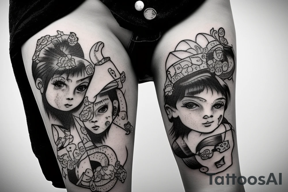 Playground childhood pola trash tattoo tattoo idea