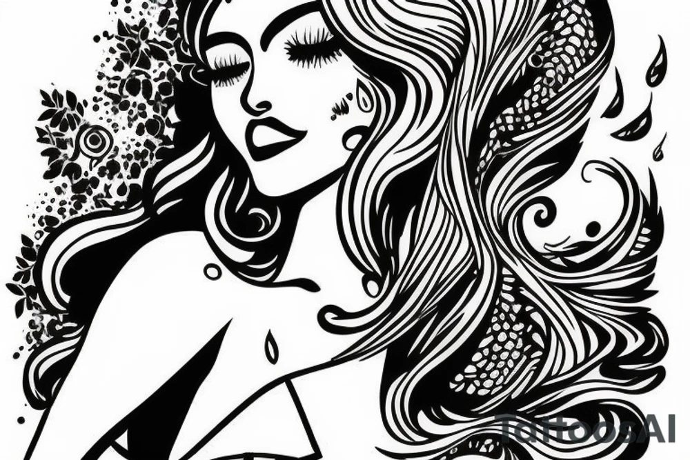 girl standing on the moon carrying her luggage tattoo idea