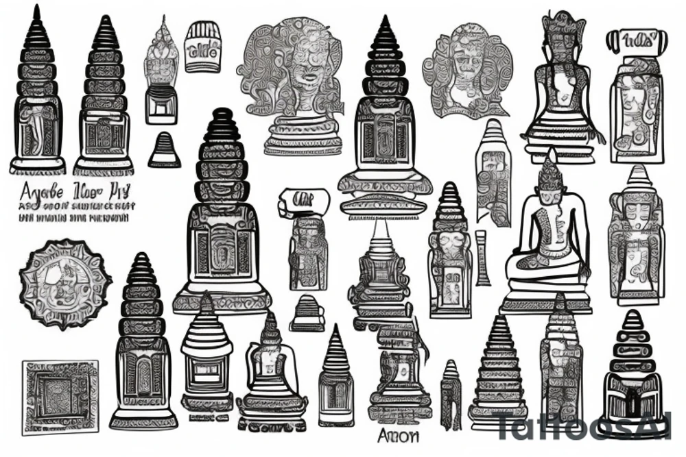 Angkor wat, in a bottle cap tattoo idea