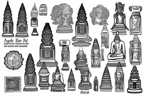 Angkor wat, in a bottle cap tattoo idea