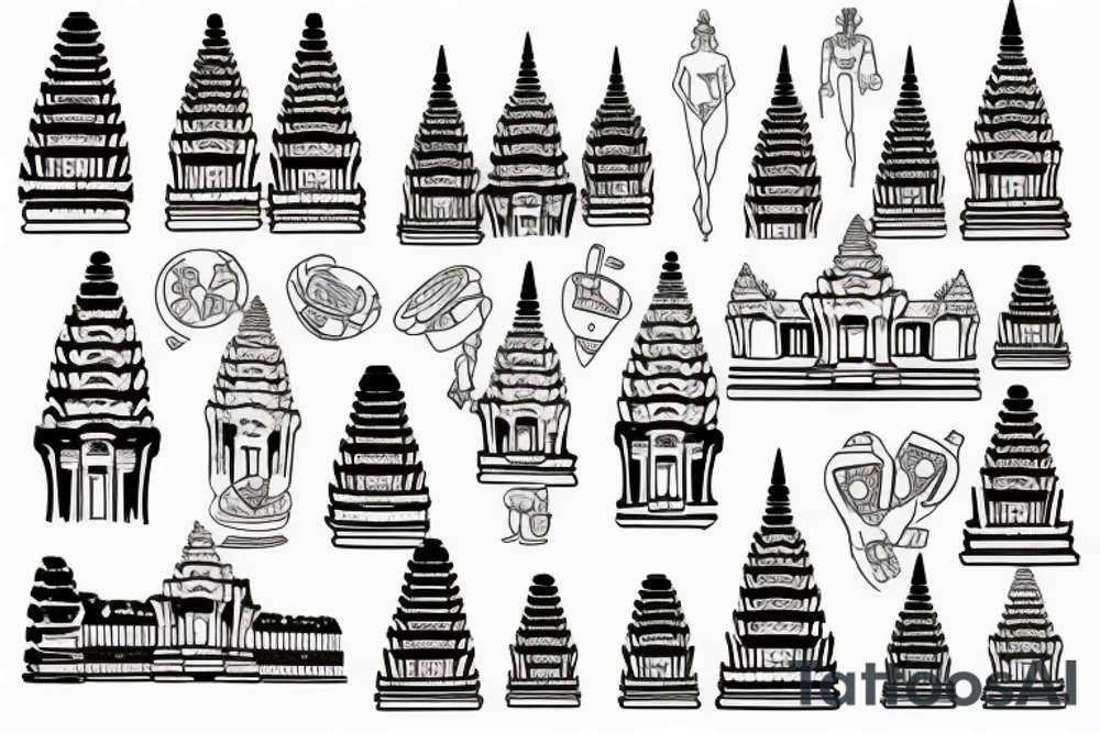Angkor wat, in a bottle cap tattoo idea