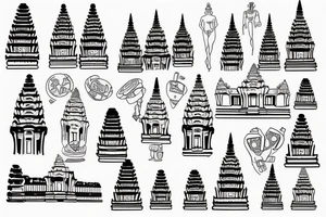 Angkor wat, in a bottle cap tattoo idea