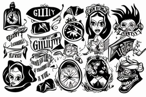 Guilty of lying, angry tattoo idea