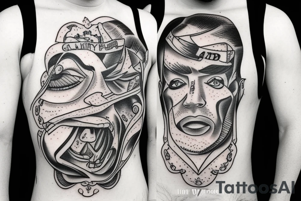 Guilty of lying, angry tattoo idea