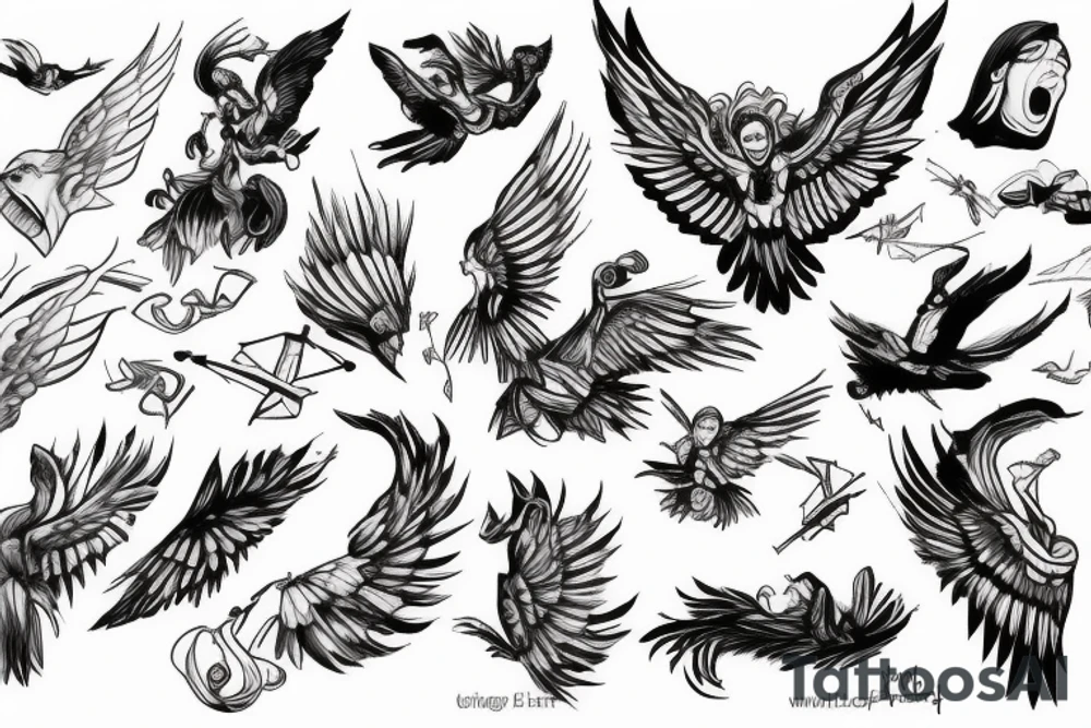 Guilty of lying, angry. Feeling like flying out of the sky. tattoo idea
