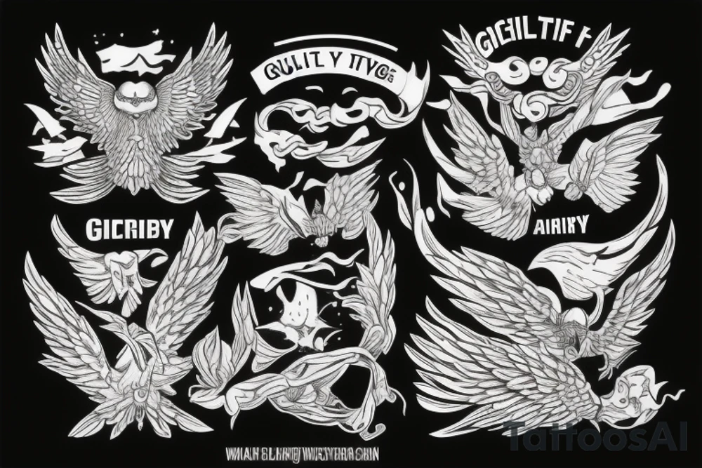 Guilty of lying, angry. Feeling like flying out of the sky. tattoo idea