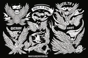 Guilty of lying, angry. Feeling like flying out of the sky. tattoo idea