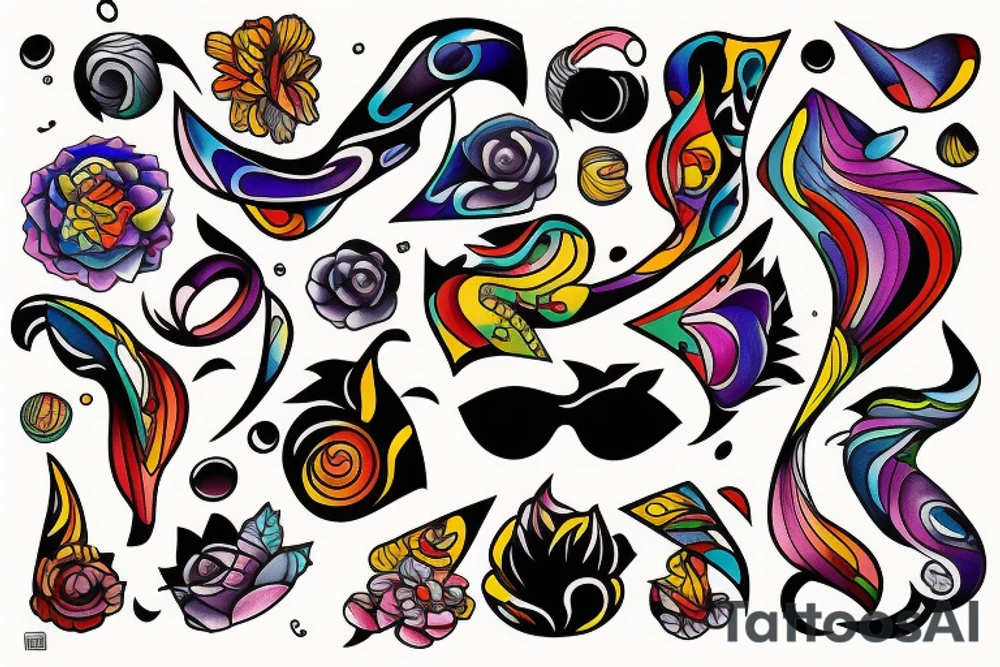 Abstract colors tattoo idea
