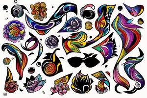 Abstract colors tattoo idea