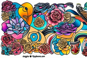 Abstract colors tattoo idea