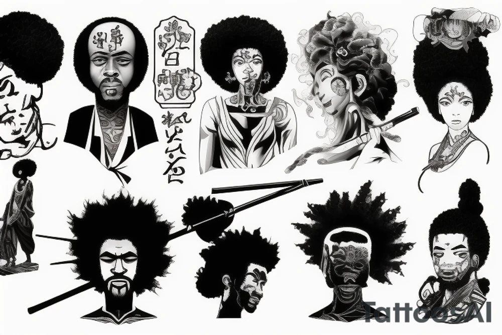 afro samurai tattoo idea