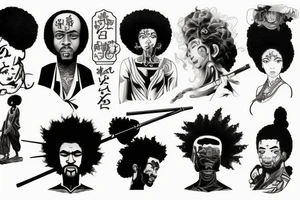 afro samurai tattoo idea