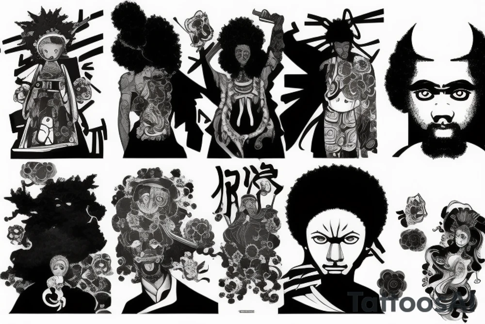 afro samurai tattoo idea