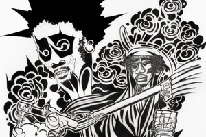 afro samurai tattoo idea
