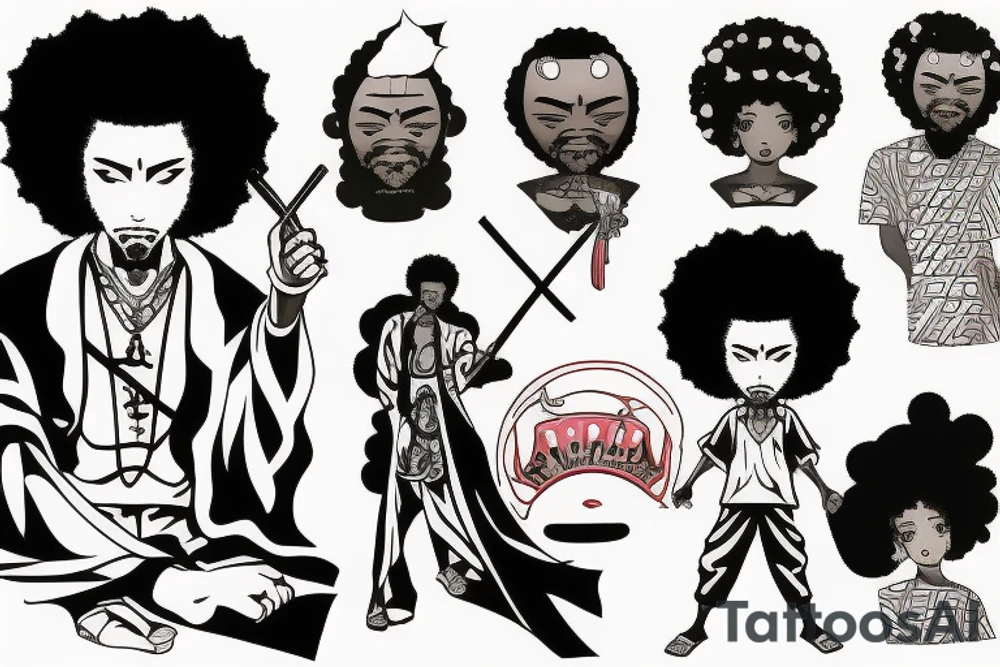 afro samurai tattoo idea