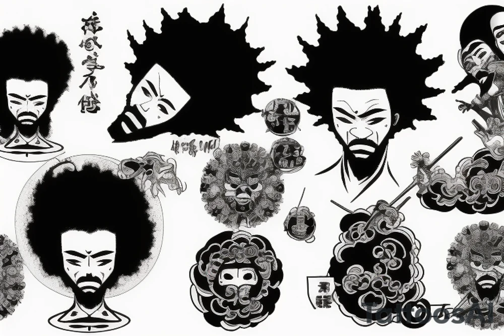 afro samurai tattoo idea
