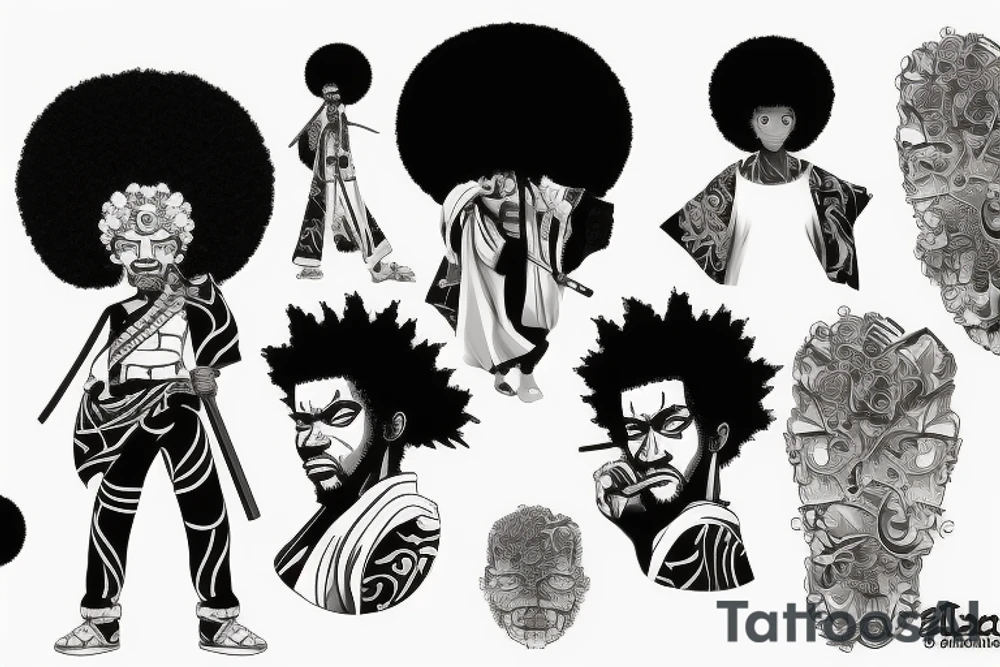 afro samurai tattoo idea