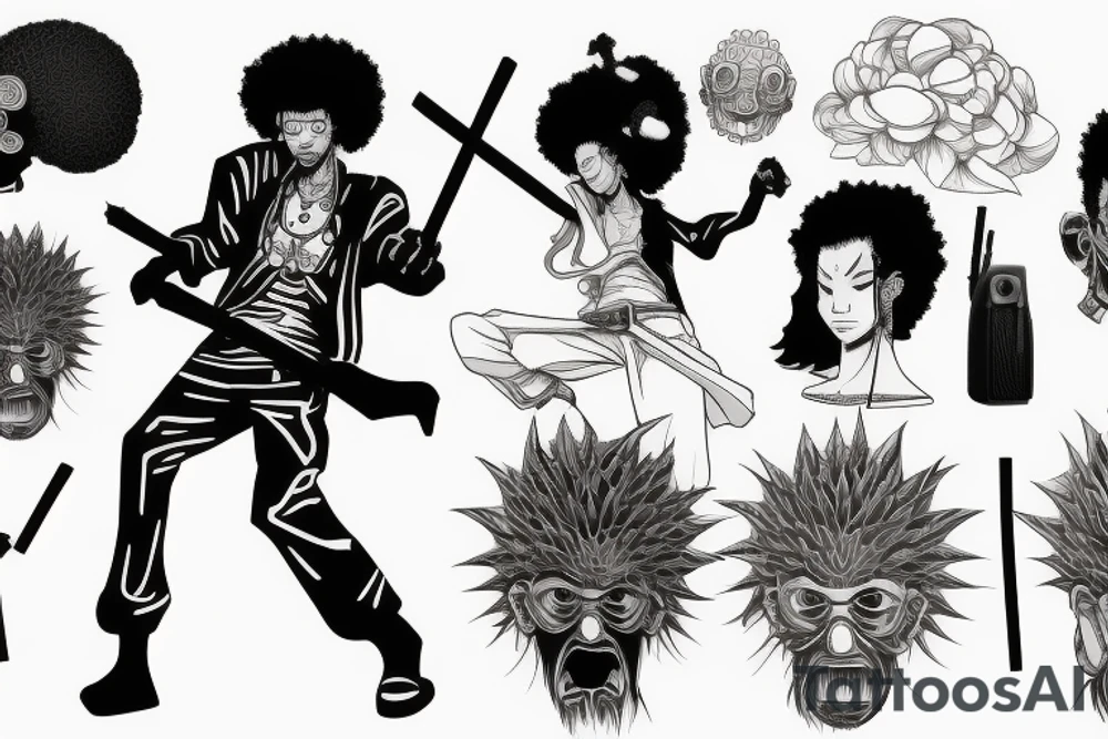 afro samurai tattoo idea