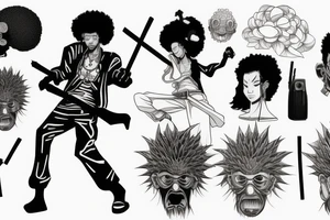 afro samurai tattoo idea