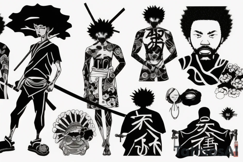 afro samurai tattoo idea