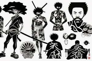 afro samurai tattoo idea