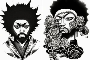 afro samurai tattoo idea
