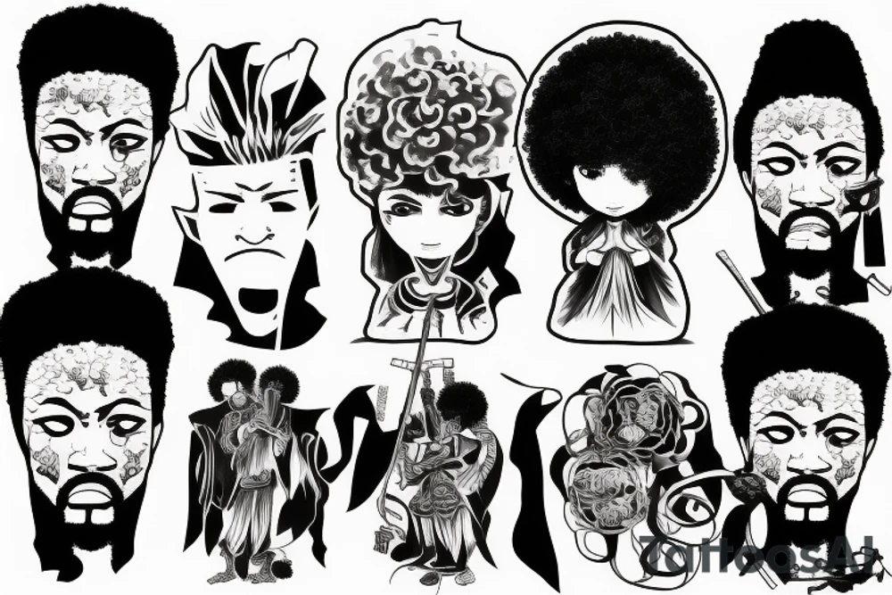 afro samurai tattoo idea
