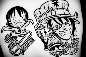 Robin and chopper from one piece tattoo idea
