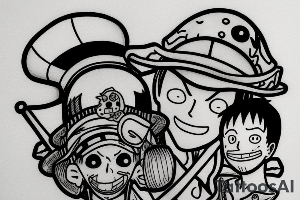 Robin and chopper from one piece tattoo idea